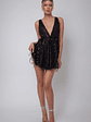 Ariana Sequin Party Mini Dress Black - thumbnail 5