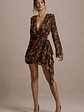Alinta | Leopard Print Long-Sleeve Wrap Mini Dress - thumbnail 6