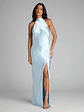 Andie Halter Open Back Slit Satin Formal Dress - thumbnail 12