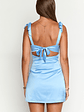 Akira Blue Tie Mini Dress - thumbnail 5