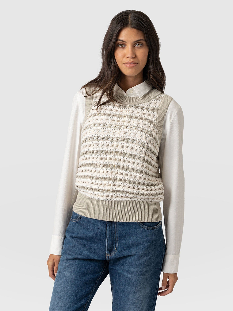 Adler Sleeveless Knit - Beige 2