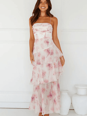 A Night Of Style Maxi Dress Pink