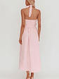Ariarna Bow Halter Maxi Dress Pink Sorbet - thumbnail 3