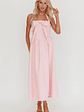 Ariarna Bow Halter Maxi Dress Pink Sorbet - thumbnail 5