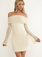 Alivya Off-Shoulder Knit Mini Dress Butter - thumbnail 1