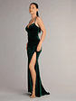 Ariel Velvet Slit Mermaid Formal Dress - thumbnail 8