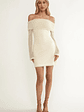 Alivya Off-Shoulder Knit Mini Dress Butter - thumbnail 4