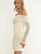Alivya Off-Shoulder Knit Mini Dress Butter - thumbnail 6