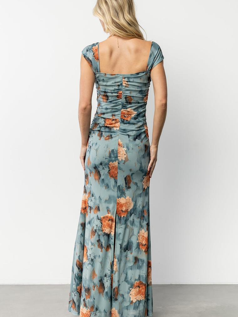 Amelia Tank Maxi Dress | Vintage Teal + Rust 4