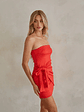 Alaina Strapless Wrap Bow Mini Dress - thumbnail 7