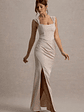 Admire | Champagne Satin Corset Wrap Maxi Dress - thumbnail 5