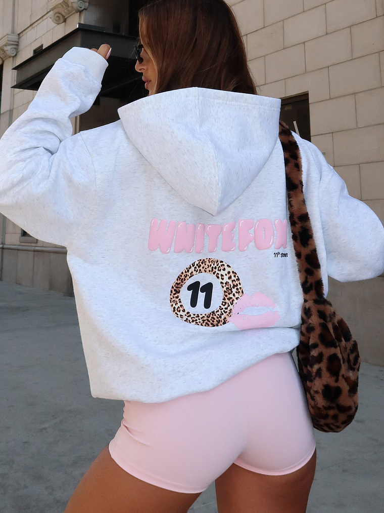 11th Street She's So Lucky Oversized Hoodie Leopard Splice 1