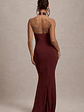 Arietta | Port High-Neck Ruched Fishtail Maxi Dress - thumbnail 2