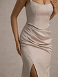 Admire | Champagne Satin Corset Wrap Maxi Dress - thumbnail 6