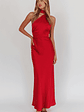 Adora One-Shoulder Maxi Dress Red - thumbnail 5