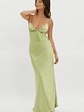 Alora Tie-Up Back Maxi Dress Olive - thumbnail 1