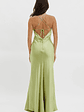 Alora Tie-Up Back Maxi Dress Olive - thumbnail 2