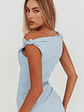 Angel's Song Asymmetric Neckline Maxi Dress Blue - thumbnail 2