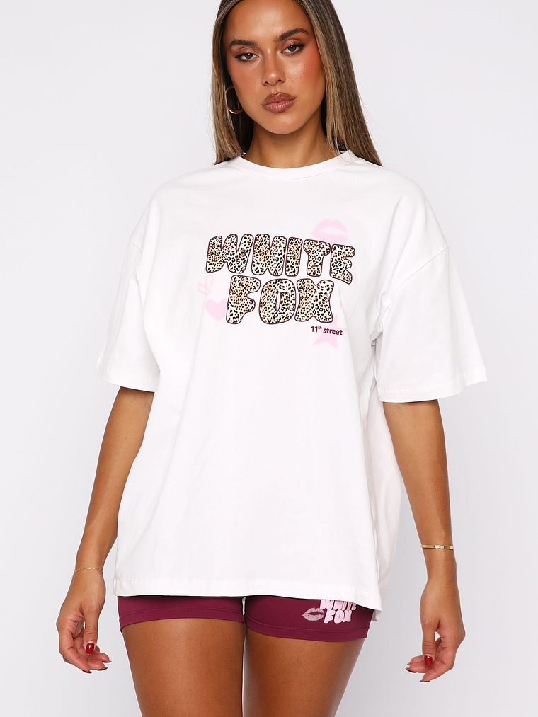 11th Street She's So Lucky Oversized Tee Leopard Splice 2