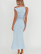 Angel's Song Asymmetric Neckline Maxi Dress Blue - thumbnail 3