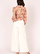 Abbey Floral Button Front Top - Beige - thumbnail 4