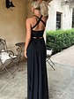 Alara Lace-Up Back Dress - Black - thumbnail 3