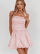 Angelico Halterneck Balloon Mini Dress Pink - thumbnail 1