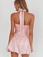 Angelico Halterneck Balloon Mini Dress Pink - thumbnail 2