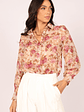 Abbey Floral Button Front Top - Beige - thumbnail 8
