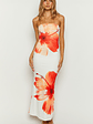 Arizona White Floral Print Maxi Dress - thumbnail 2