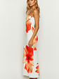 Arizona White Floral Print Maxi Dress - thumbnail 4