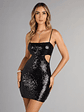 All Eyes On You Sequin Cutout Mini Dress - thumbnail 1
