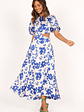 Aminah Puff Sleeve Dress - Blue Floral - thumbnail 9