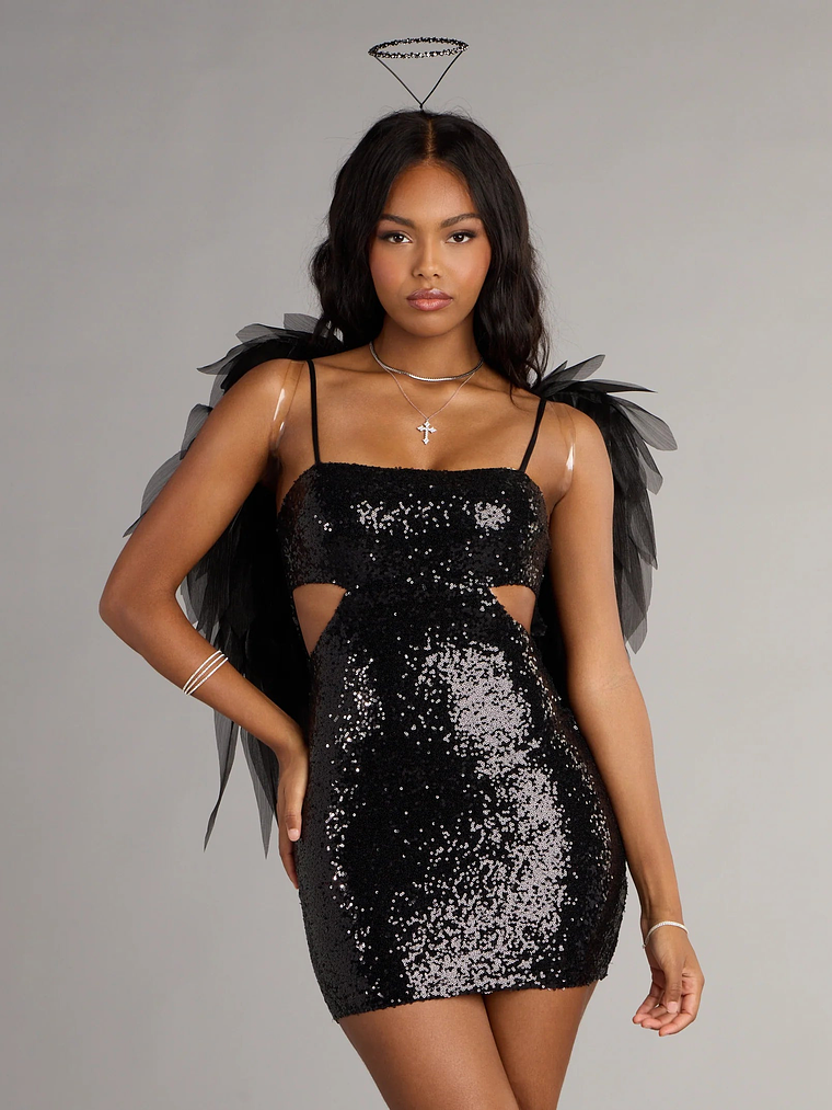 All Eyes On You Sequin Cutout Mini Dress 2