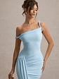 Angelique | Powder Blue Twisted Asymmetric Maxi Dress - thumbnail 3