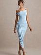 Angelique | Powder Blue Twisted Asymmetric Maxi Dress - thumbnail 4