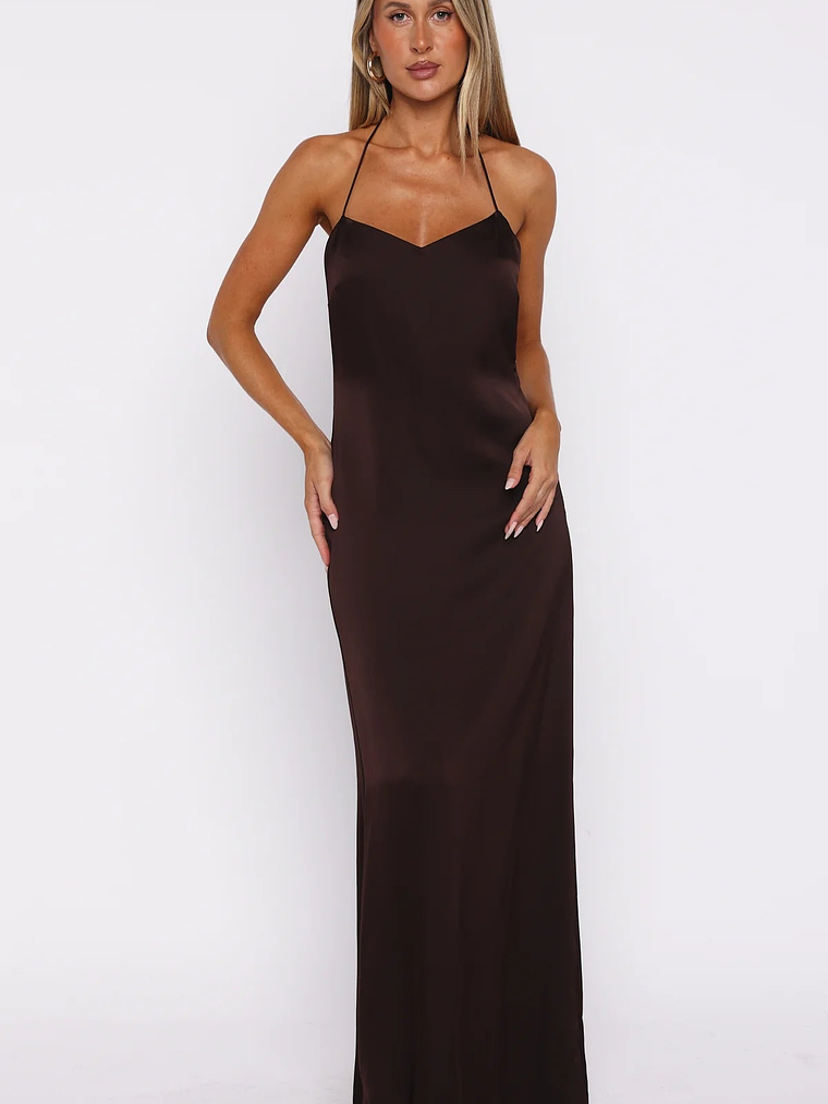 Amore Maxi Dress Dark Chocolate 2