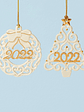 2022 Pierced Wreath & Tree Ornaments, S/2 - thumbnail 1