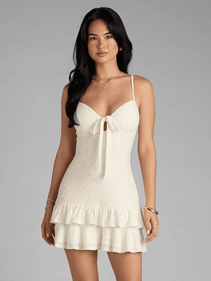 Adorable Vibe Ruffle Lace Mini Dress