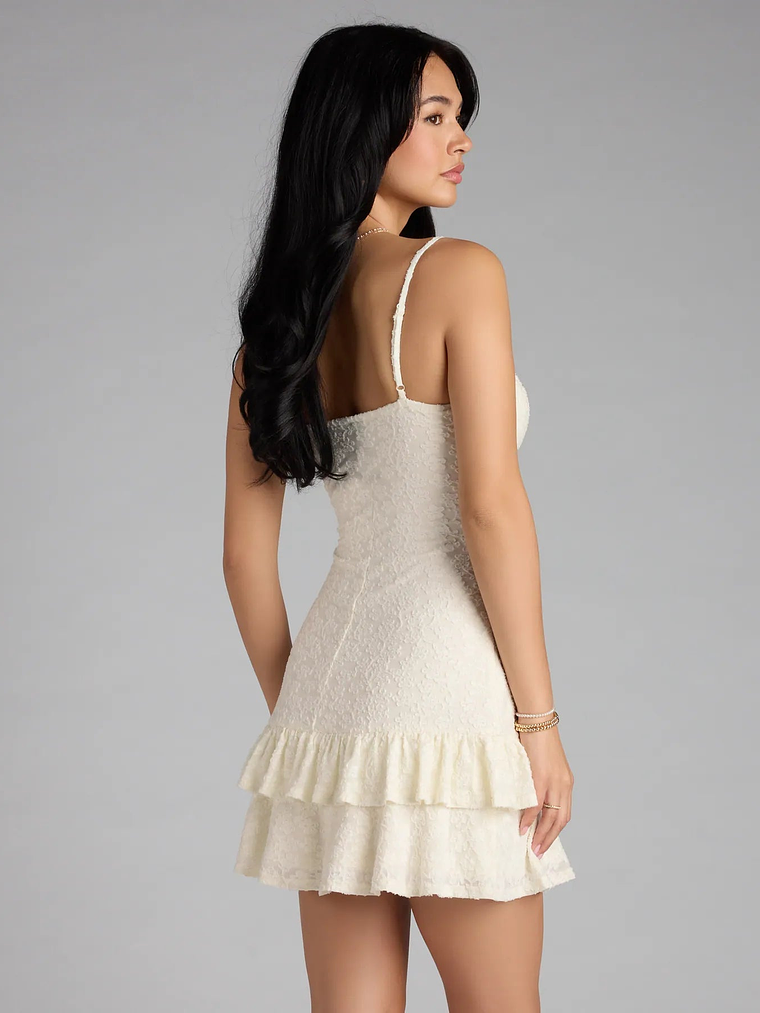 Adorable Vibe Ruffle Lace Mini Dress 2
