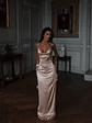 Abella Satin Maxi Dress Ivory - thumbnail 2