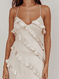 Arrabel Ruffle Trim Maxi Dress Champagne - thumbnail 3
