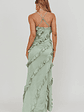 Arrabel Ruffle Trim Maxi Dress Sage - thumbnail 2