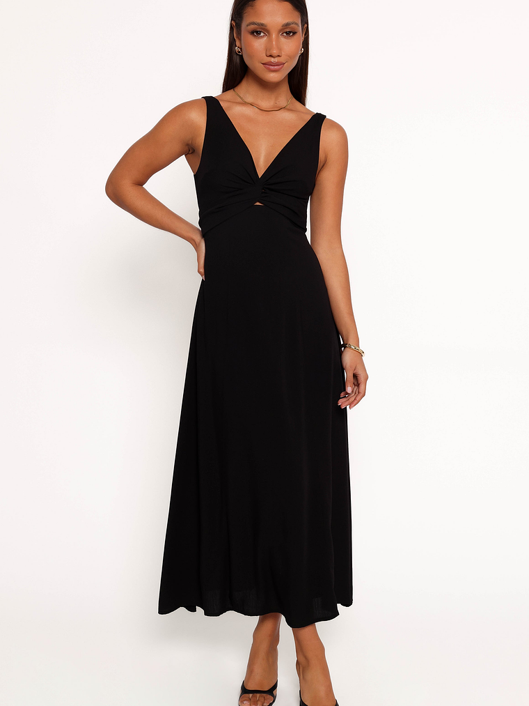 Archer Midi Dress - Black 1