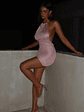 Adriana Mini Dress Pink Shimmer - thumbnail 1