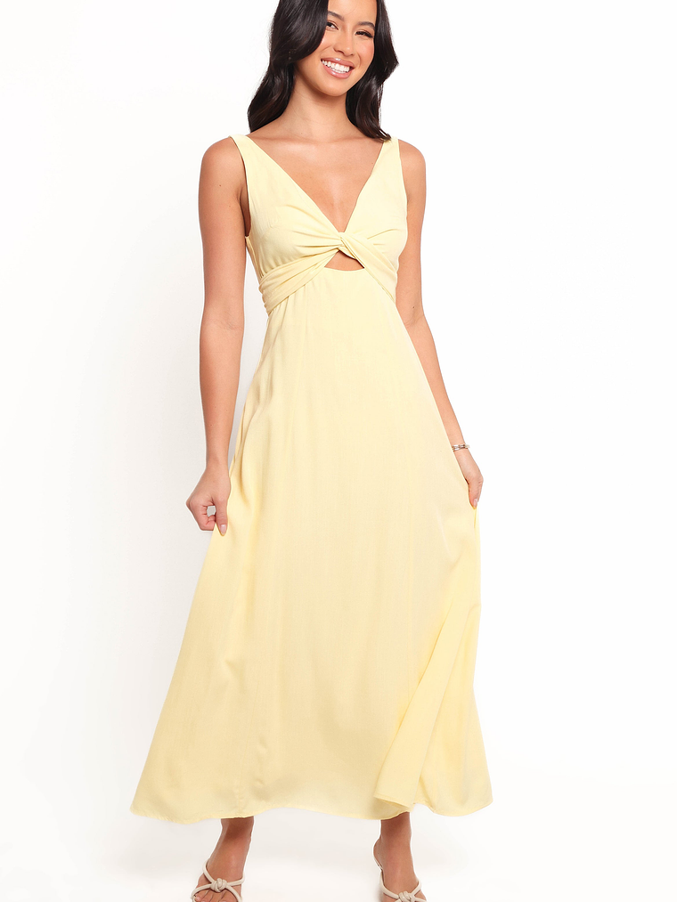 Archer Midi Dress - Butter Yellow 2