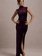 Abilene | Port Velvet High-Neck Split Maxi Dress - thumbnail 6