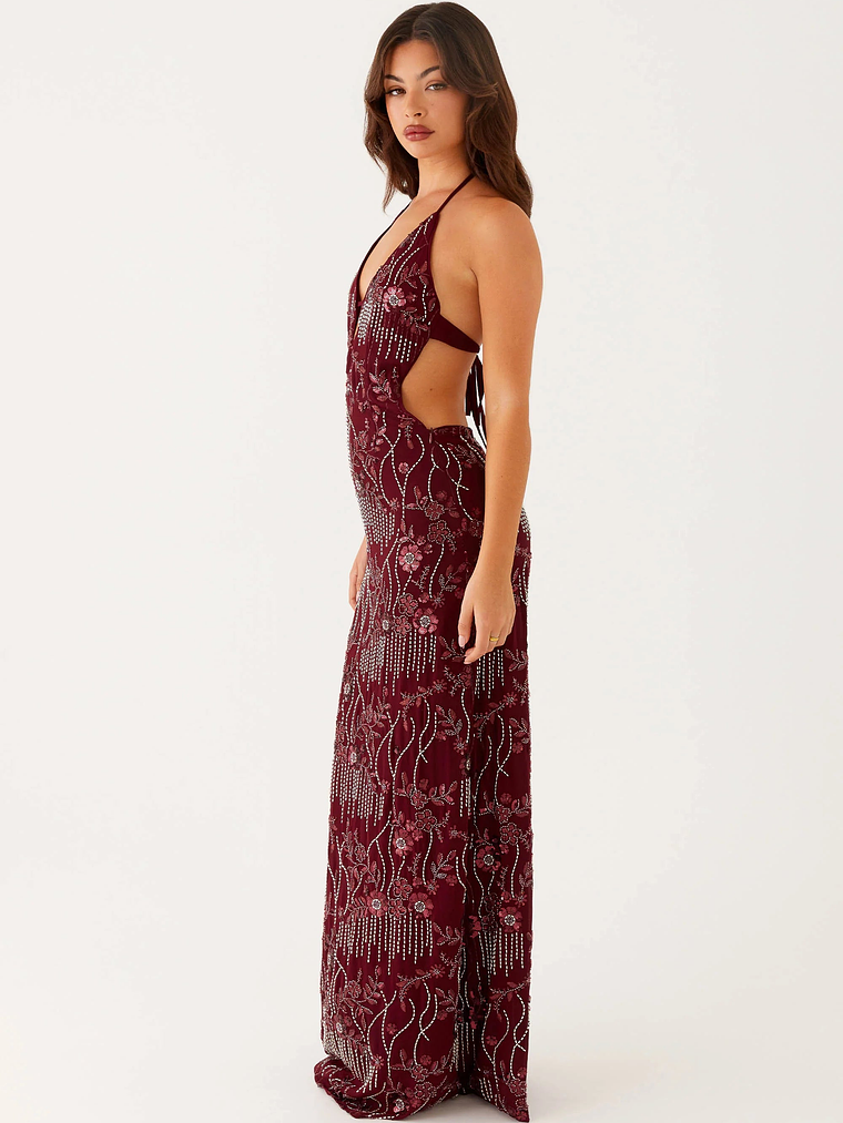 All For Love Maxi Dress - Burgundy 4