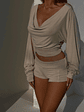 Abrielle Long Sleeve Top Beige - thumbnail 5