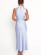 Anabelle Halter Neck Lace Maxi Dress - Baby Blue - thumbnail 5